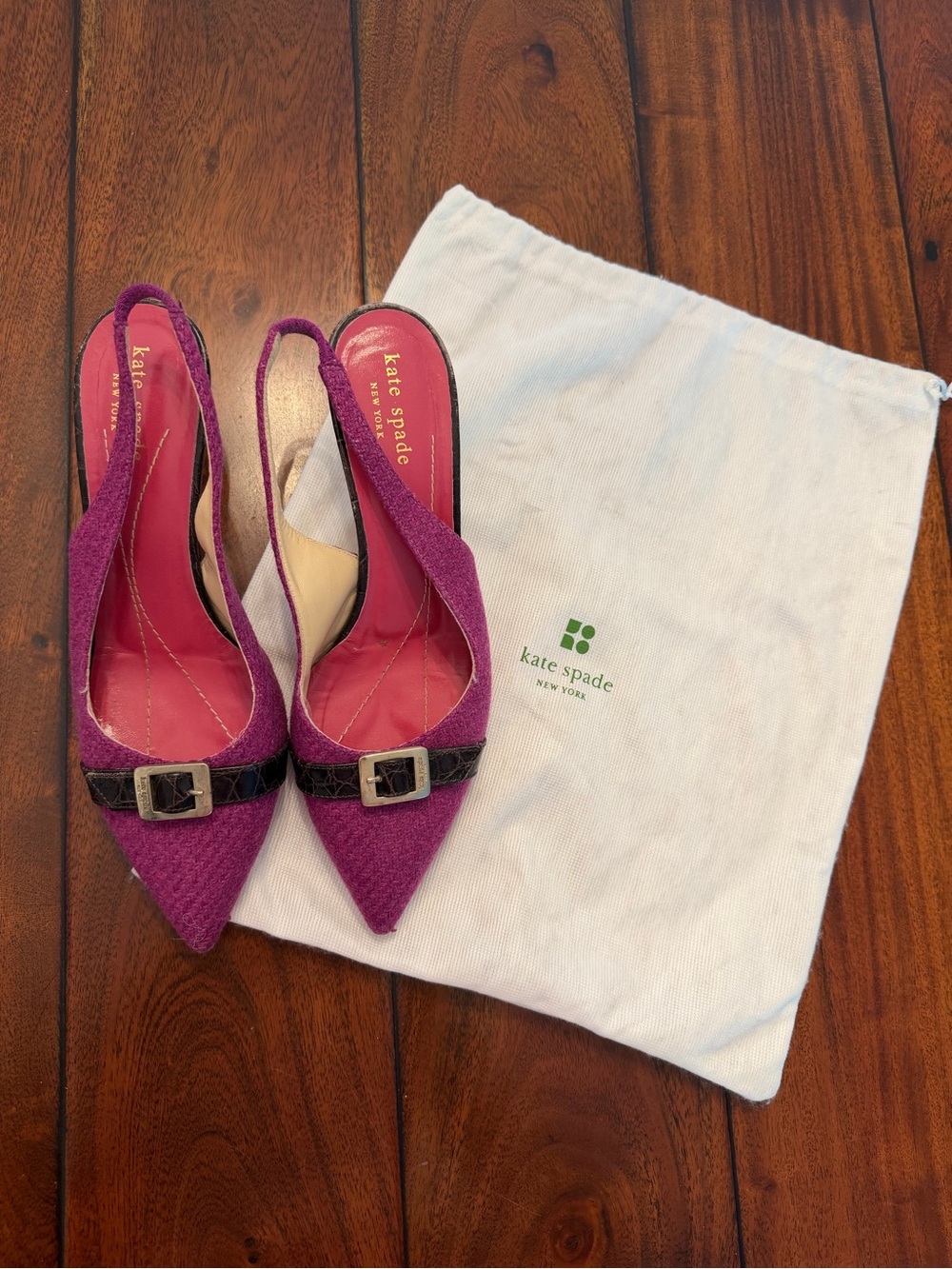 Kate Spade Kitten Heel Slingbacks
